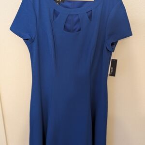 Alyx Blue Sheath Midi Dress for Work